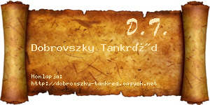 Dobrovszky Tankréd névjegykártya